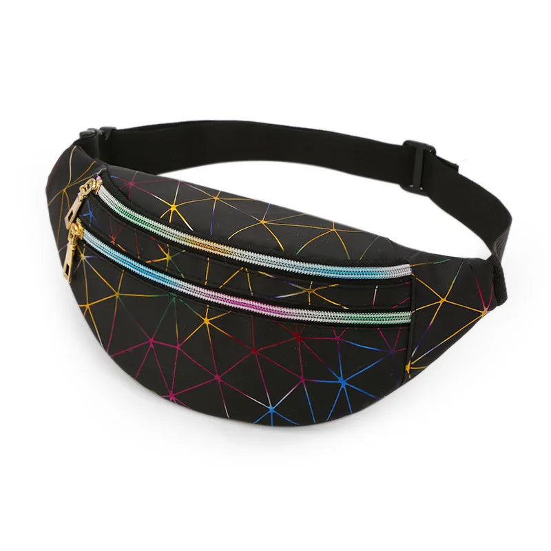 Sac Banane Holographique Tendance Étanché – Grande Capacité, Style Arc-en-Ciel – Sacoche Unisexe Bandoulière Festival Voyage Quotidien