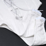 Ribbed Tie-Up Festival Bodysuit