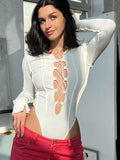 Ribbed Tie-Up Festival Bodysuit