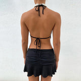 Festival Set "Camisole & Ruffled Mini Skirt"