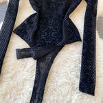 Combinaison Bodycon en Velours et Maille