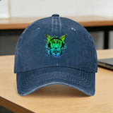 Techno-Cap "Trippy Bunny - Marineblau"