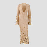 Robe Festival Longue Pailletée à Sequins