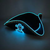 Chapéu de Pirata Luminoso LED "Brilho Rosa Fun"