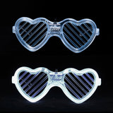 LED-Rave-Brillen Set "Shutter und Herzen"