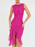 Robe Asymétrique Volants & Fronces
