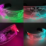 Cyberpunk-LED-Brille "Futuristisches Visier"