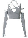 „E-Girl Cyber ​​​​Punk“ Langarmshirt