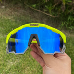 Lunettes Cyclisme Fluo Azur