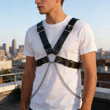 Techno-Harness "Brust und Gürtel mit Kette"