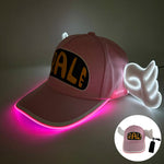 Casquette Ailée Lumineuse Rose