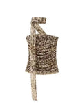 Conjunto Festival "Leopardo Bustier Falda Larga"