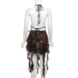 Mini-Robe Halter Tie-Dye