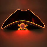 Chapéu de Pirata Luminoso LED "Brilho Rosa Fun"