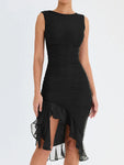 Robe Asymétrique Volants & Fronces
