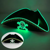 Chapéu de Pirata Luminoso LED "Brilho Rosa Fun"