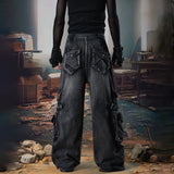 Jeans Cargo Teuf "Multi-Poches Noir"