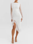 Robe Asymétrique Volants & Fronces