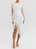 Robe Asymétrique Volants & Fronces