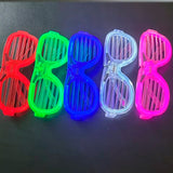 LED-Rave-Brillen Set "Shutter und Herzen"