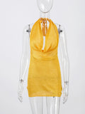 Mini-Robe Halter à Sequins