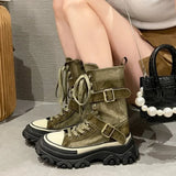 Bottes Canavas Chunky Militaires
