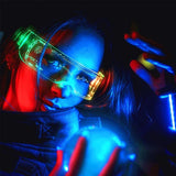 Cyberpunk-LED-Brille "Futuristisches Visier"