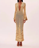 Robe Festival Longue Pailletée à Sequins