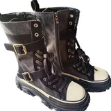 Bottes Canavas Chunky Militaires