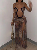 Festival-Kleid "Netz Strand Schnürung"