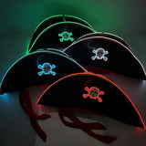 Chapéu de Pirata Luminoso LED "Brilho Rosa Fun"
