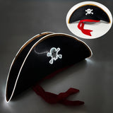 Chapéu de Pirata Luminoso LED "Brilho Rosa Fun"