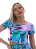 Top Festival "Glitter Metalizado Holograma"