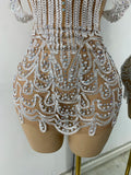 Festival-Kleid "Perlen Strass Netz Luxus"
