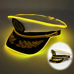 Casquette de Capitaine Lumineuse LED "Ambiance Dorée"