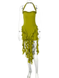 Robe Festival "Franges et Volants Dos Nu"