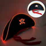 Chapéu de Pirata Luminoso LED "Brilho Rosa Fun"