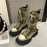 Bottes Canavas Chunky Militaires
