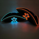 Chapéu de Pirata Luminoso LED "Brilho Rosa Fun"