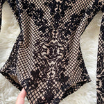 Combinaison Bodycon en Velours et Maille