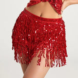 Jupe Danse Franges Pailletées