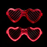 LED-Rave-Brillen Set "Shutter und Herzen"