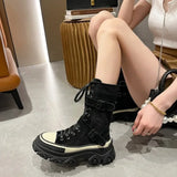 Bottes Canavas Chunky Militaires