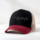 Techno-Cap "Minimal Wave - Schwarz und Rot"