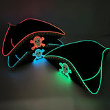 Chapéu de Pirata Luminoso LED "Brilho Rosa Fun"