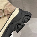 Bottes Canavas Chunky Militaires