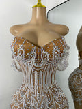 Festival-Kleid "Perlen Strass Netz Luxus"