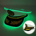Chapeau de Capitaine Lumineux LED "Vague Néon"