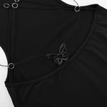 Robe Longue Dos Nu Détail Papillon
