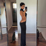 Robe Longue Dos Nu Détail Papillon